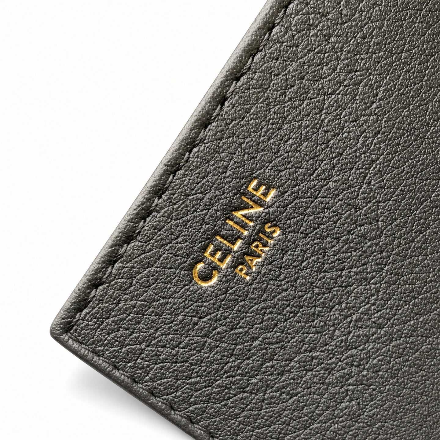 Celine Cabas Large Leather Black Brown Gold Handbag
