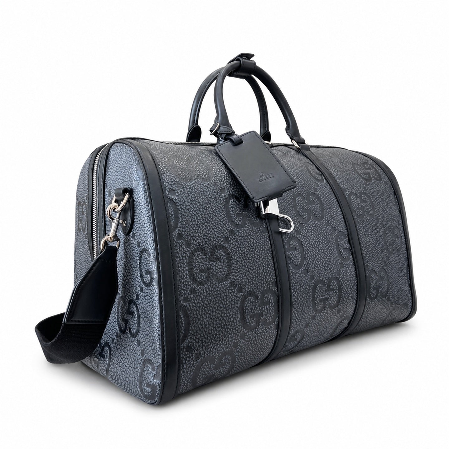 Gucci Small Cotton Leather Black Gray Bag