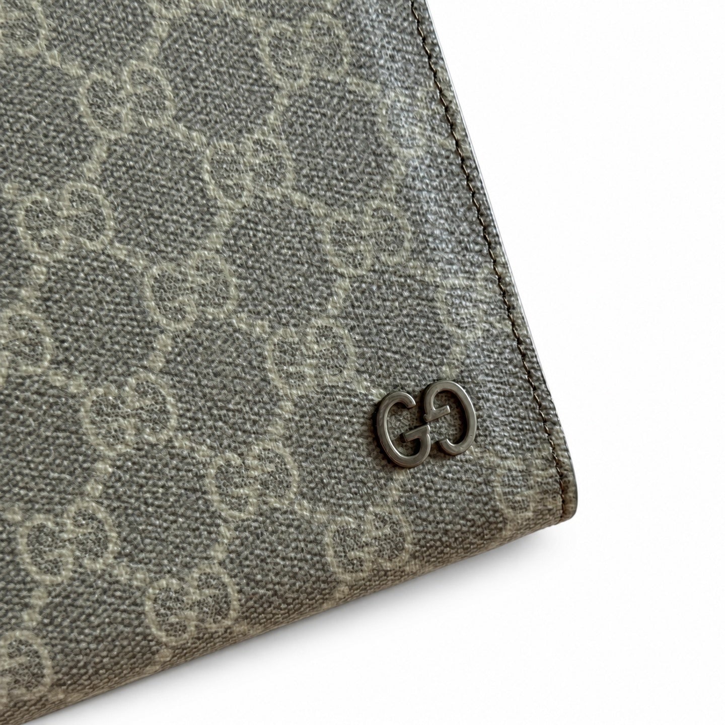 Gucci Supreme Cotton Canvas Leather Beige Red Green Clutch
