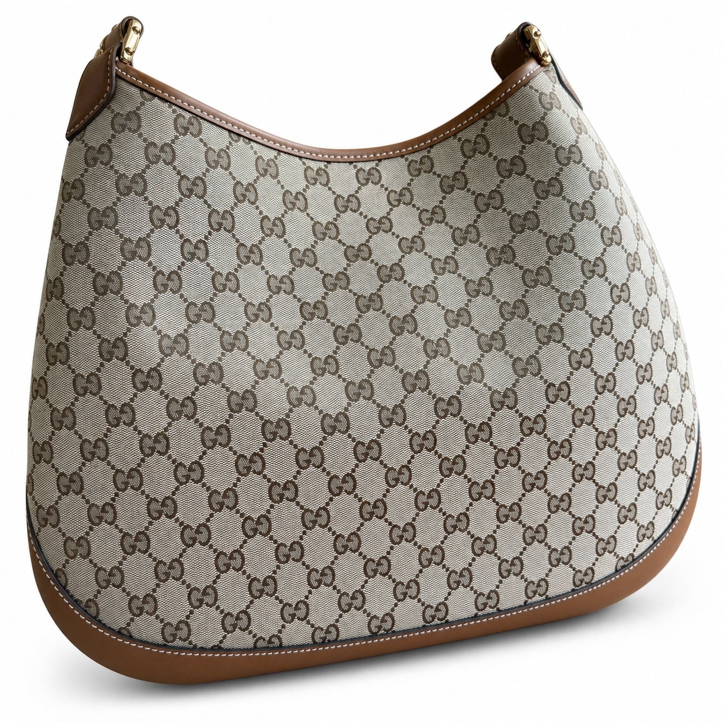 Gucci Medium Canvas Leather Brown Bag