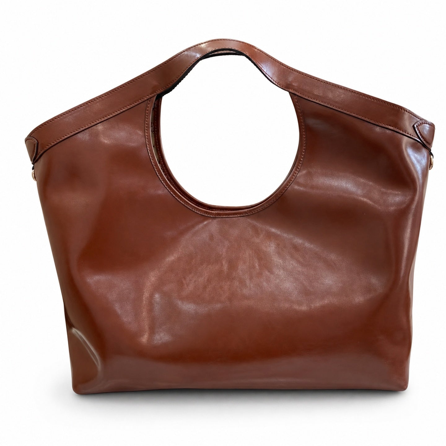 Gucci Giglio Canvas Leather Brown Gold Bag