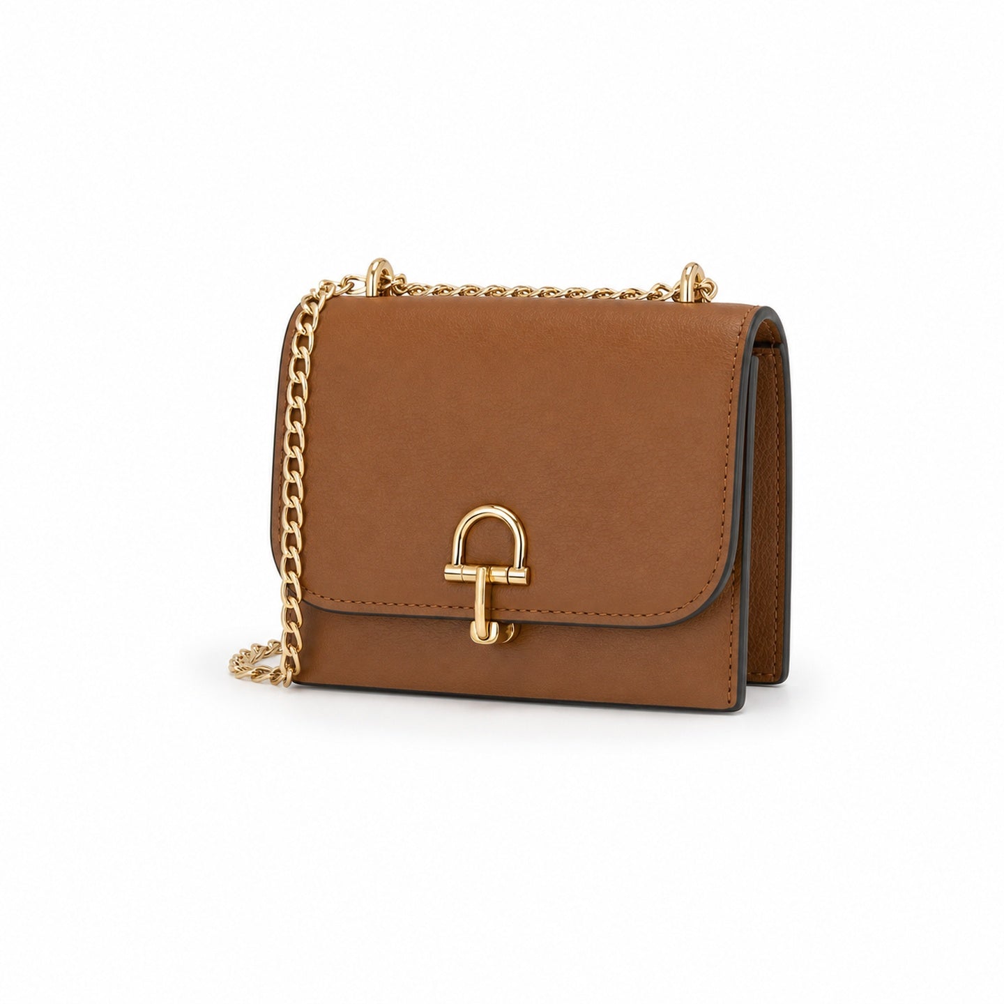 Gucci Horsebit Cotton Leather Brown Gold Wallet