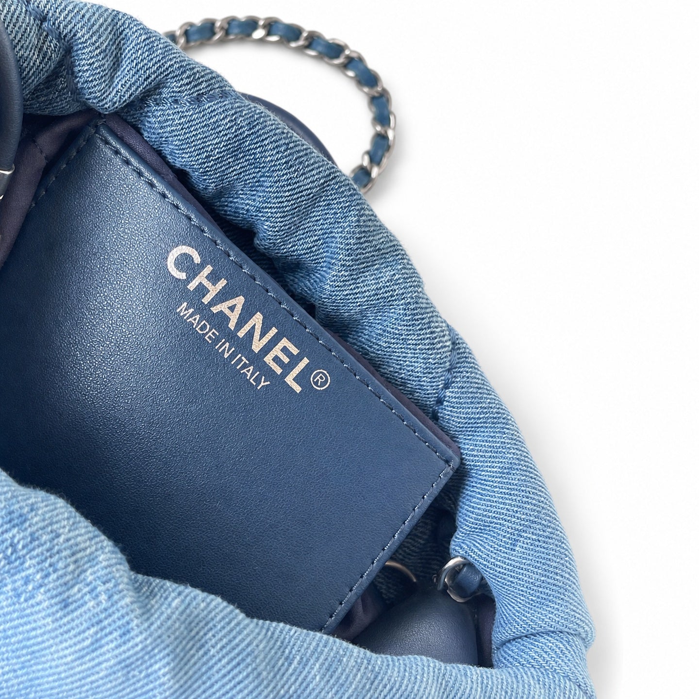 Chanel Mini Denim Blue Silver Bag