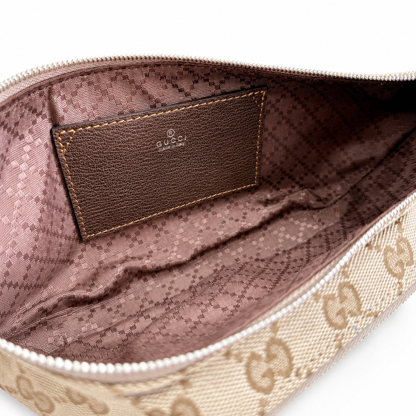 Gucci Mini Canvas Leather Brown Handbag