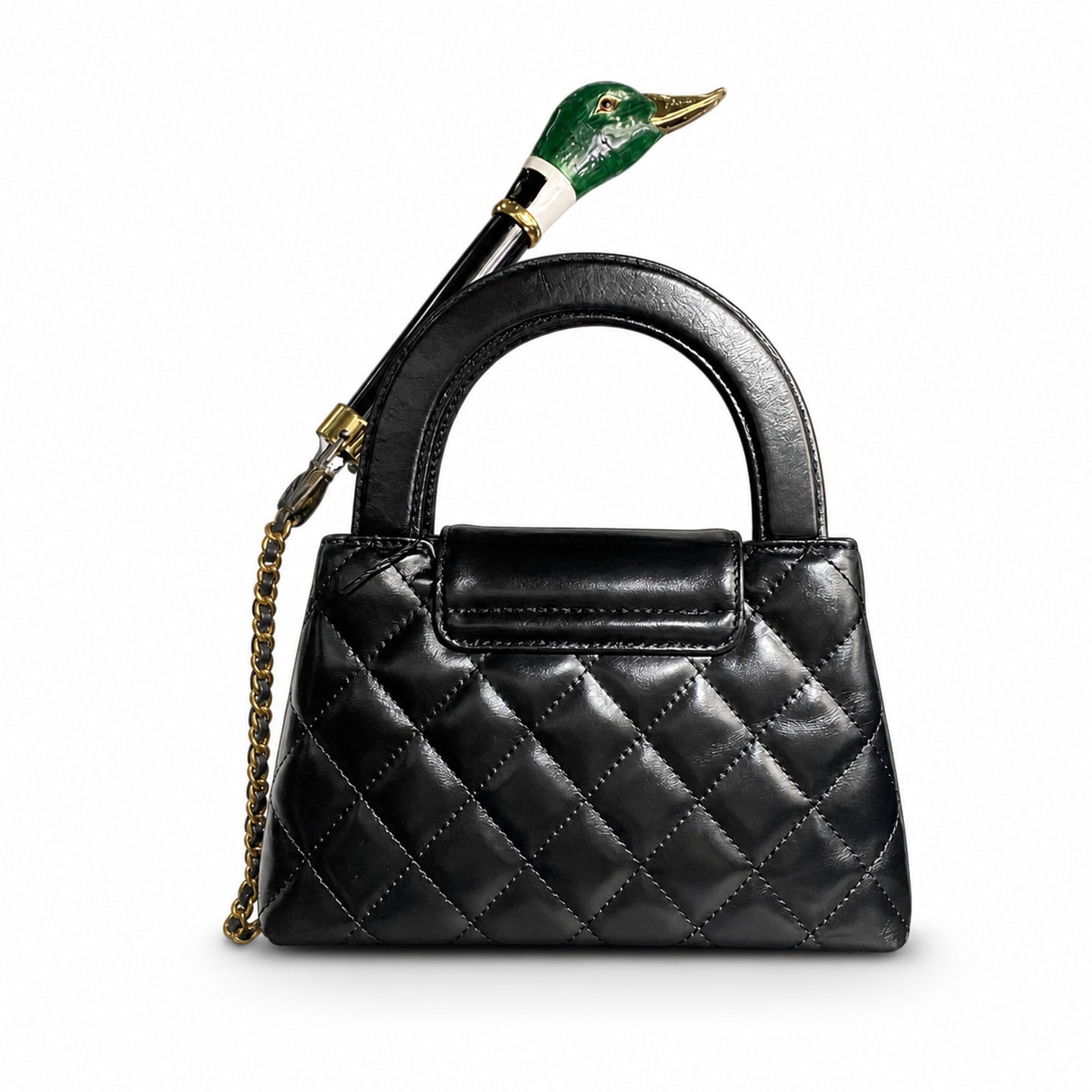 Chanel Kelly Leather Black Chain Bag