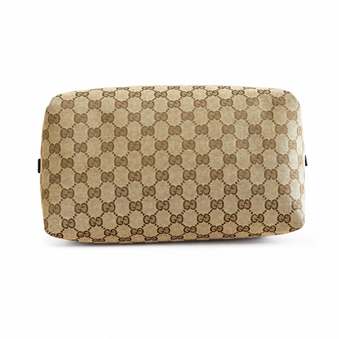 Gucci Denim Nylon Leather Brown Blue Boston Bag