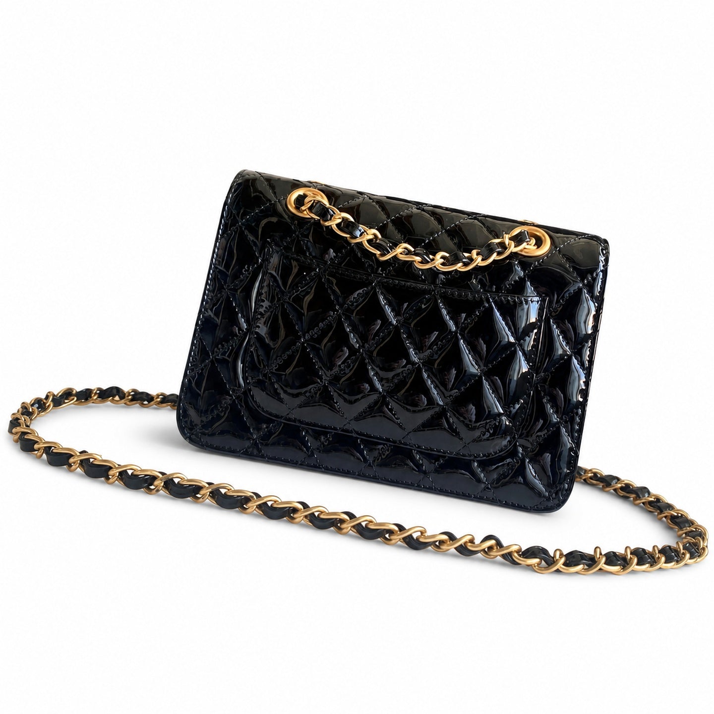Chanel Mini Patent Leather Black Bag