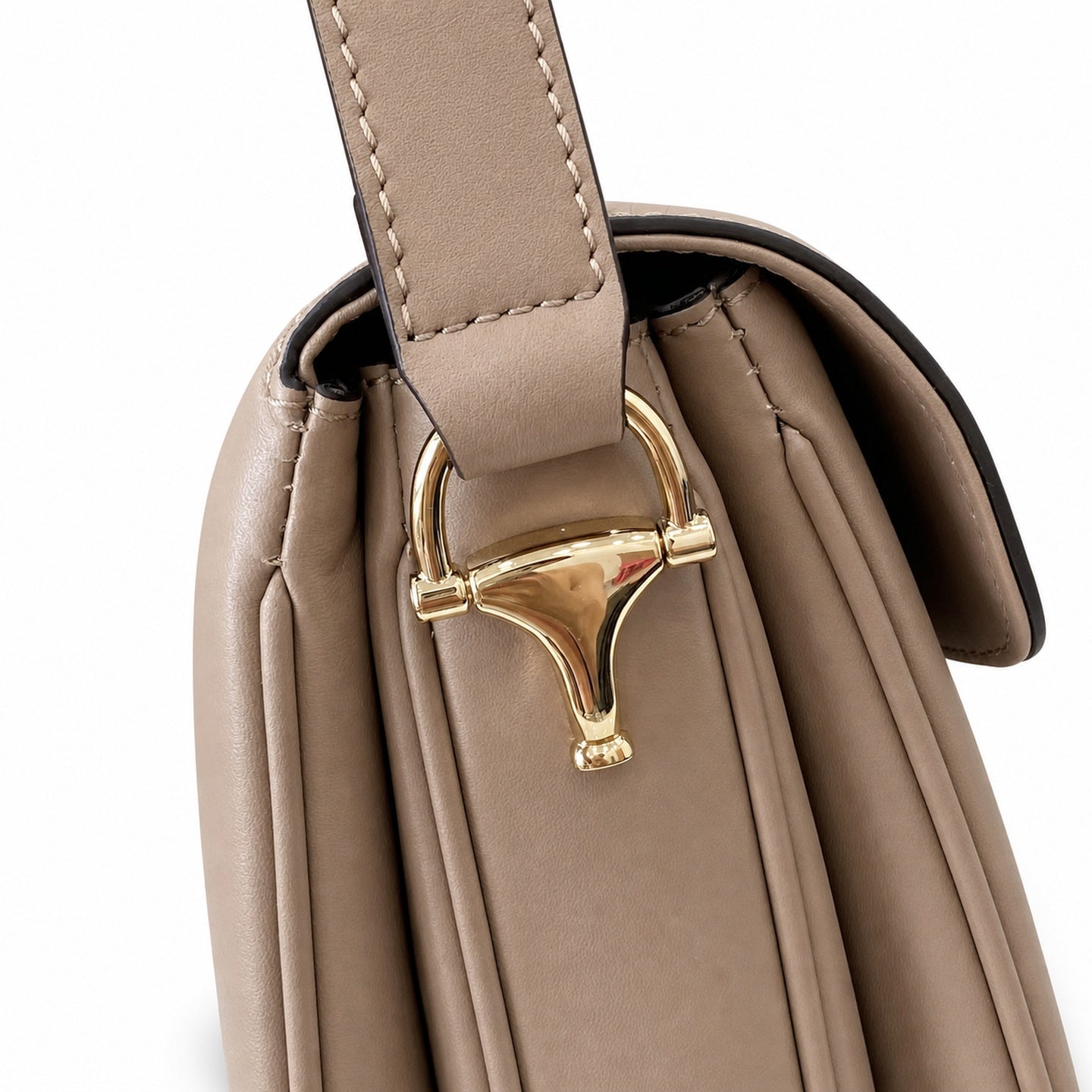 Gucci Horsebit 1955 Small Cotton Leather Brown Gold Shoulder Bag