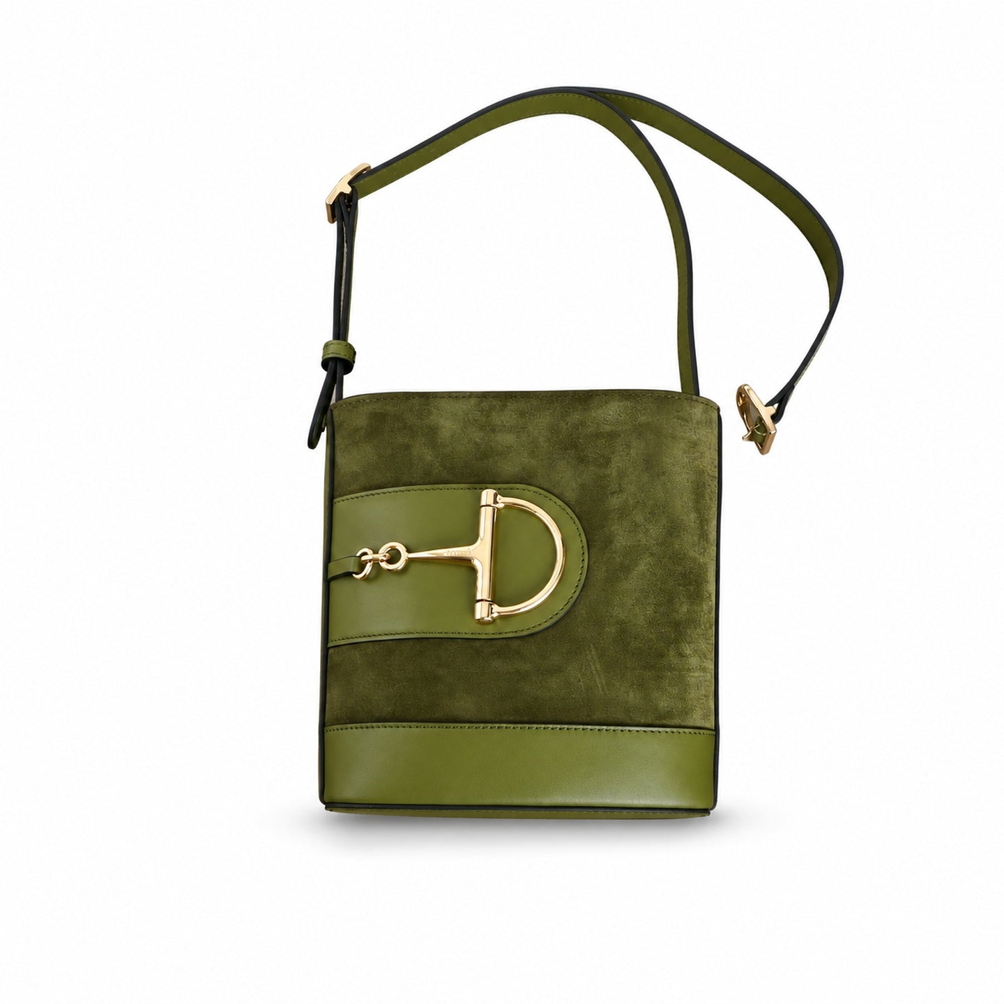 Gucci 73 Leather Green Bucket Bag