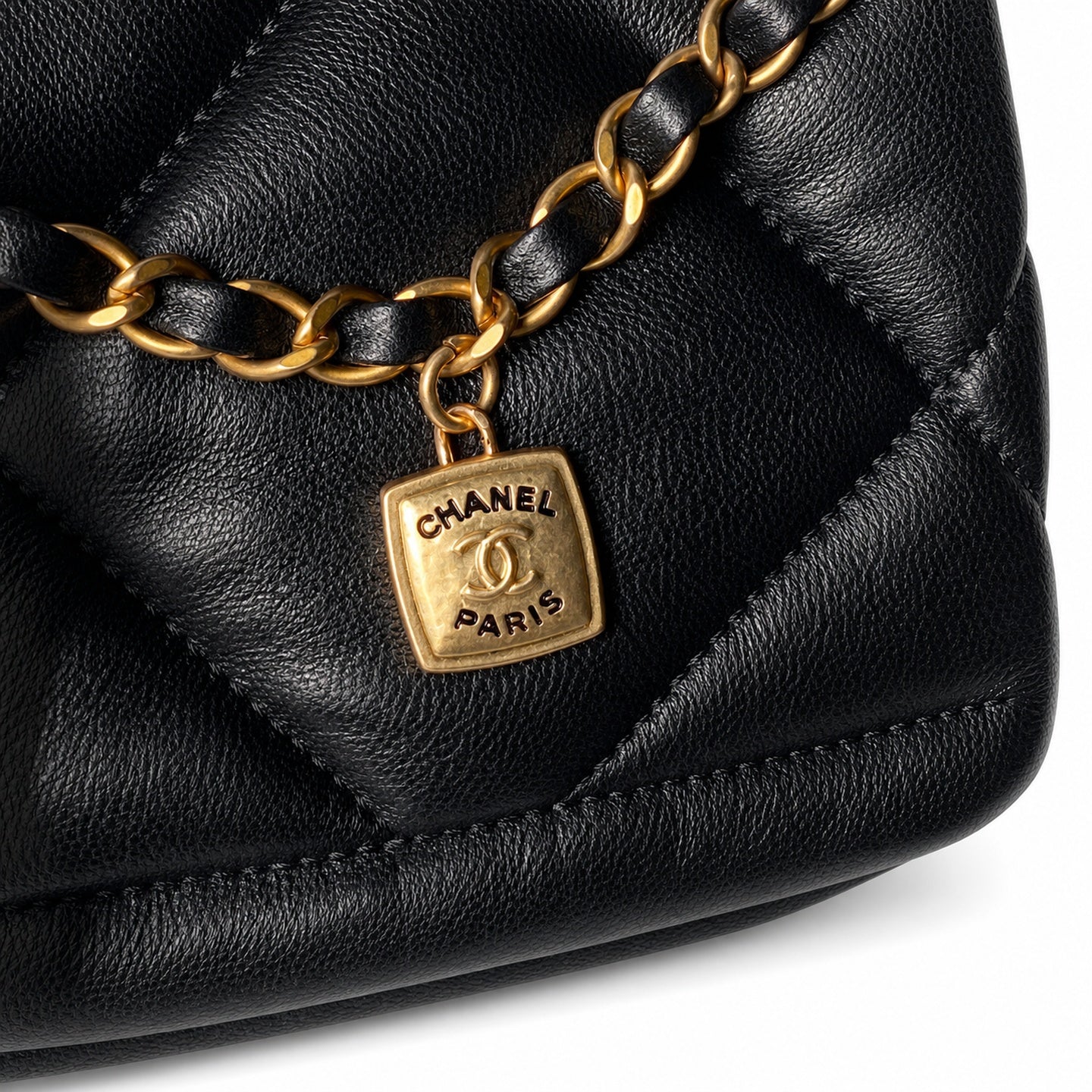 Chanel Large Leather Gold Shopping Bag