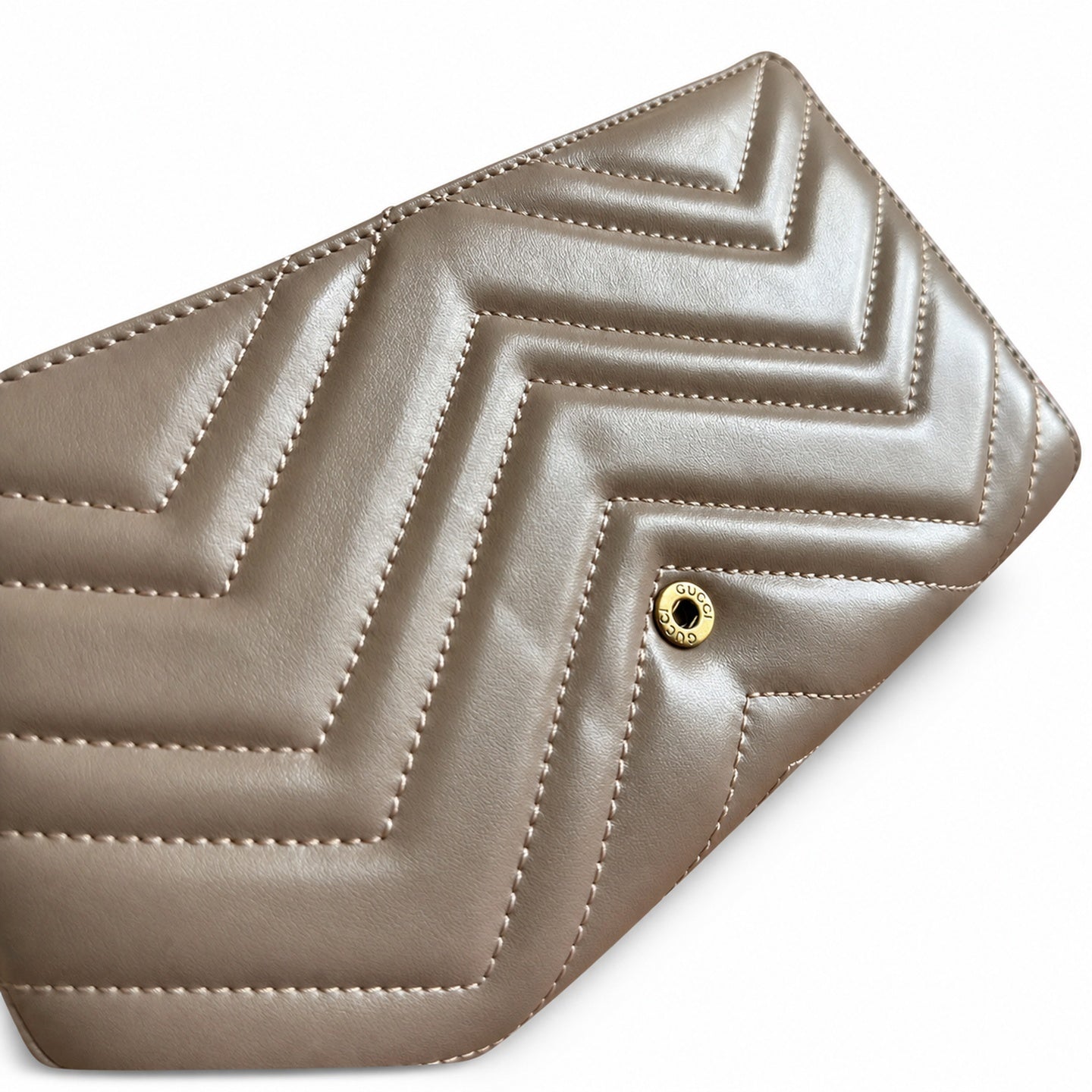 Gucci GG Marmont Mini Quilted Matelasse Leather Beige Handbag