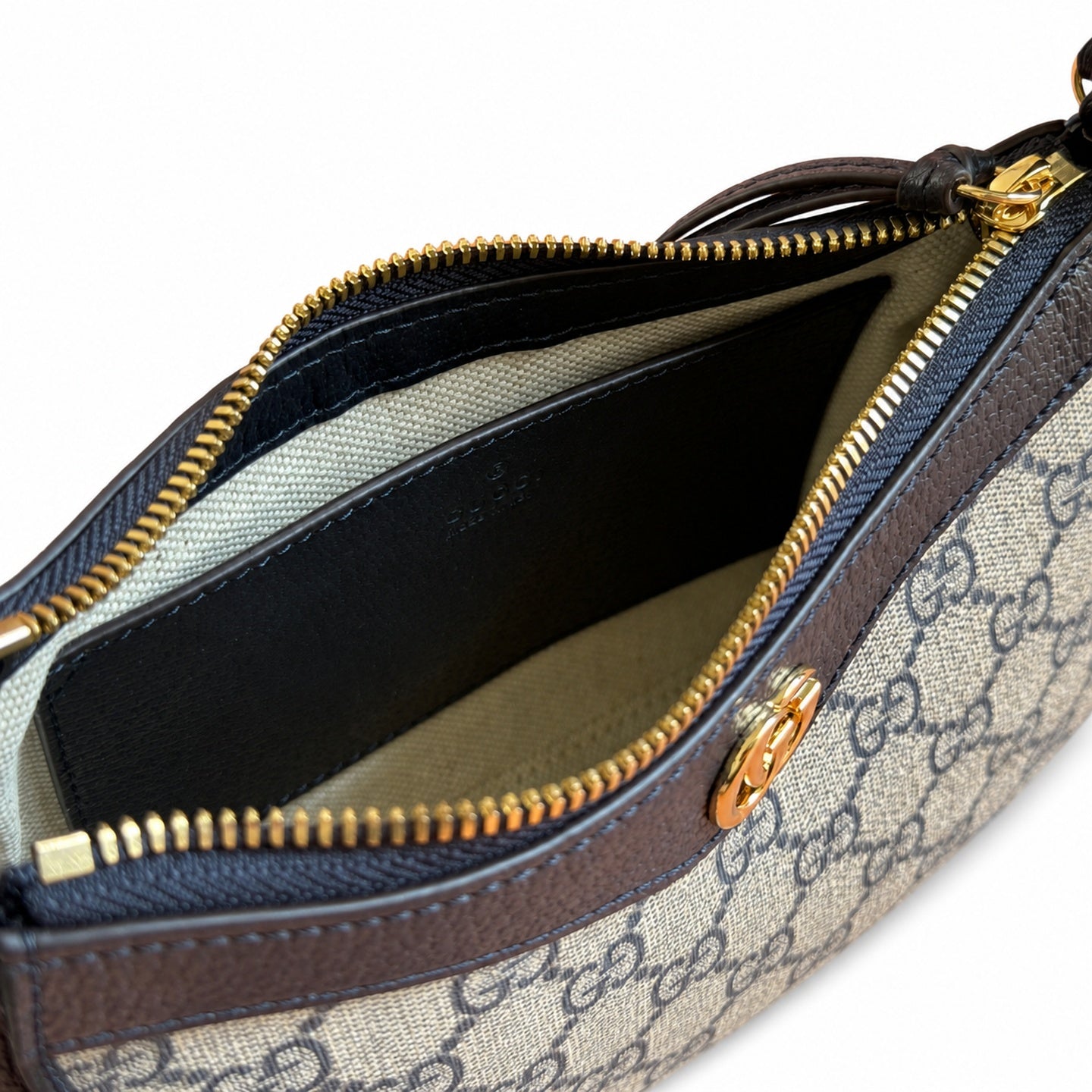 Gucci Ophidia Supreme Small Canvas Leather Beige Brown Blue Charm