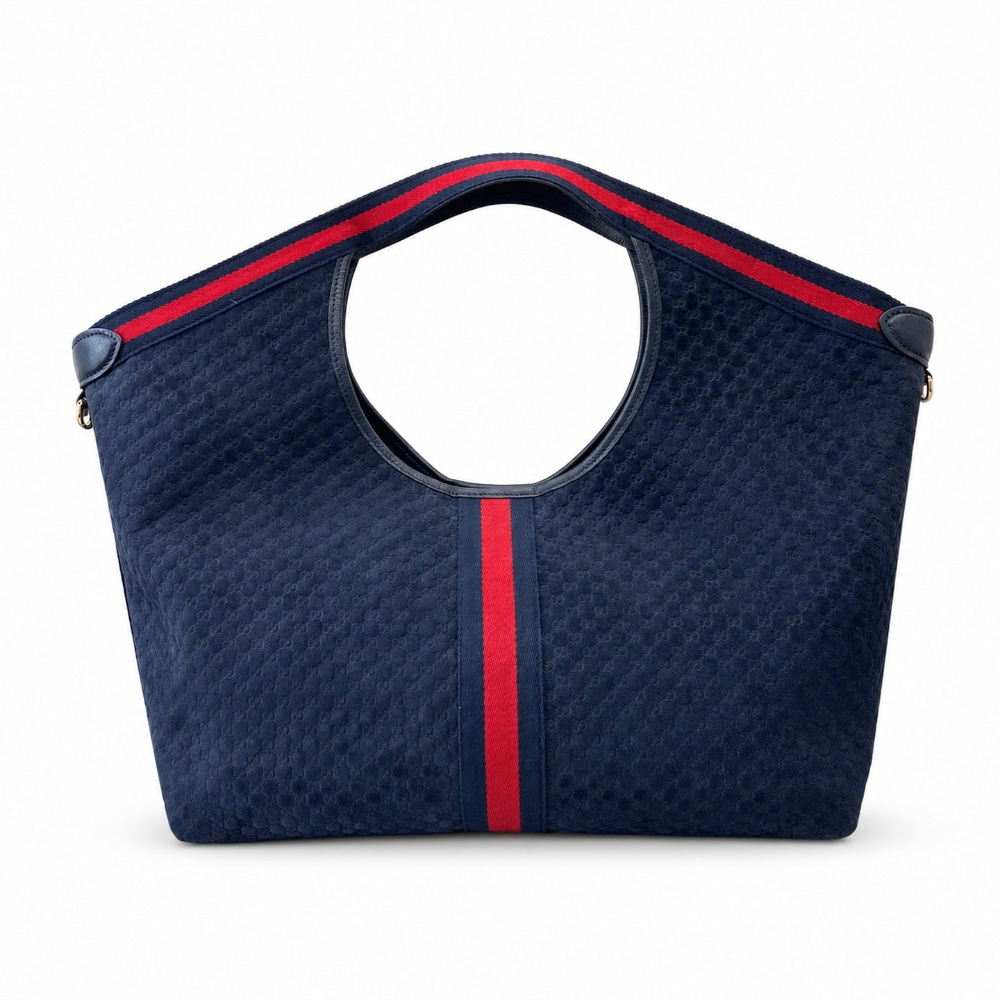 Gucci Giglio Cotton Suede Canvas Velvet Red Blue Gold Handbag