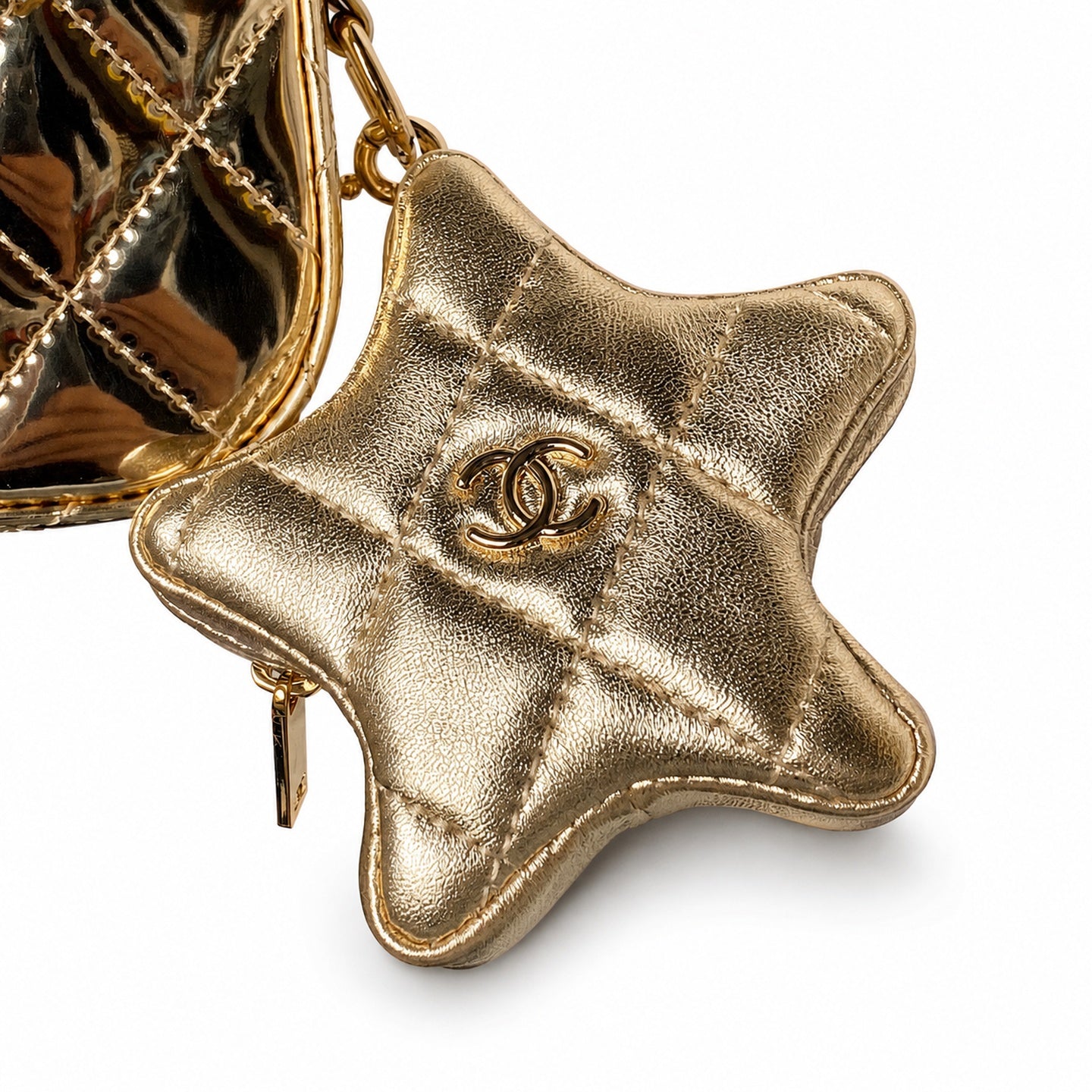 Chanel Small Gold Silver Bag
