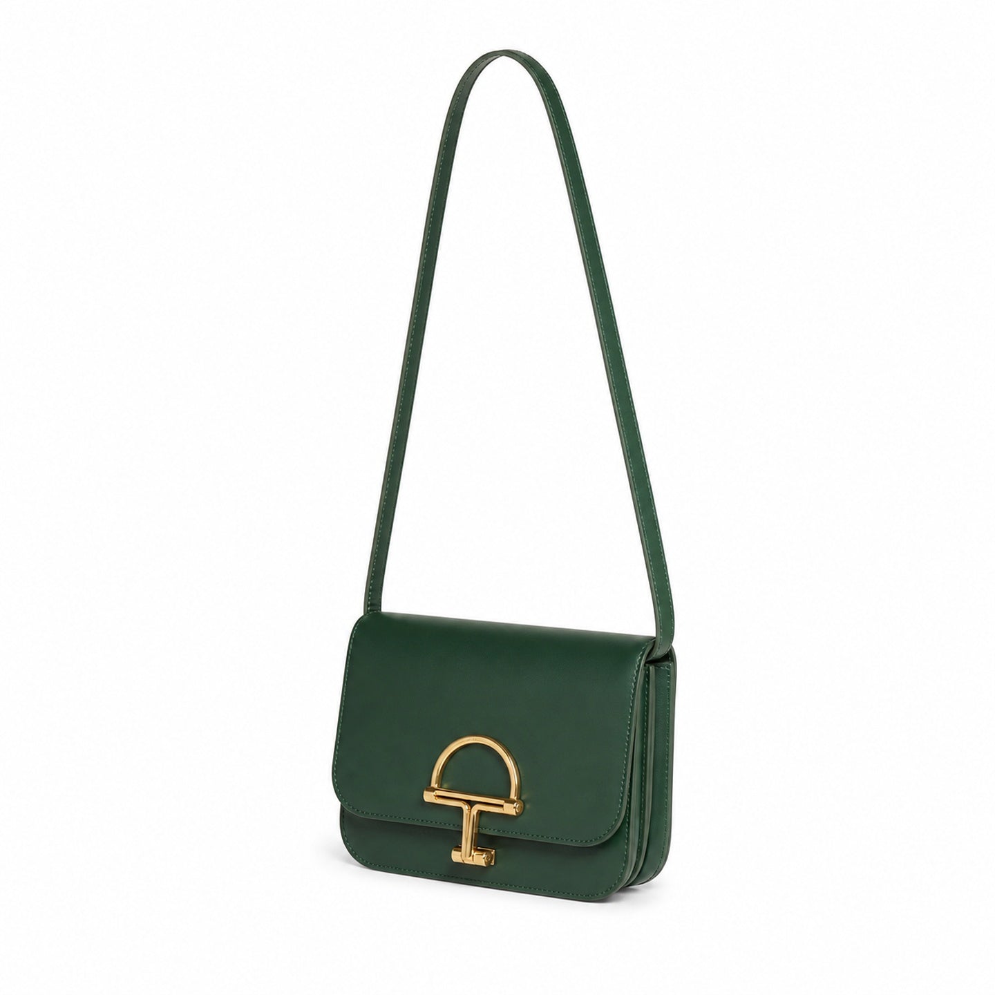 Gucci Horsebit Small Leather Green Gold Shoulder Bag