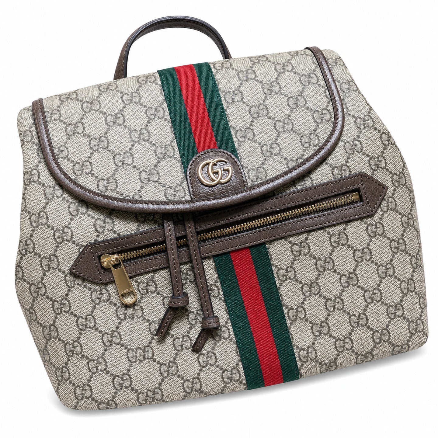 Gucci Ophidia Medium Beige Brown Backpack