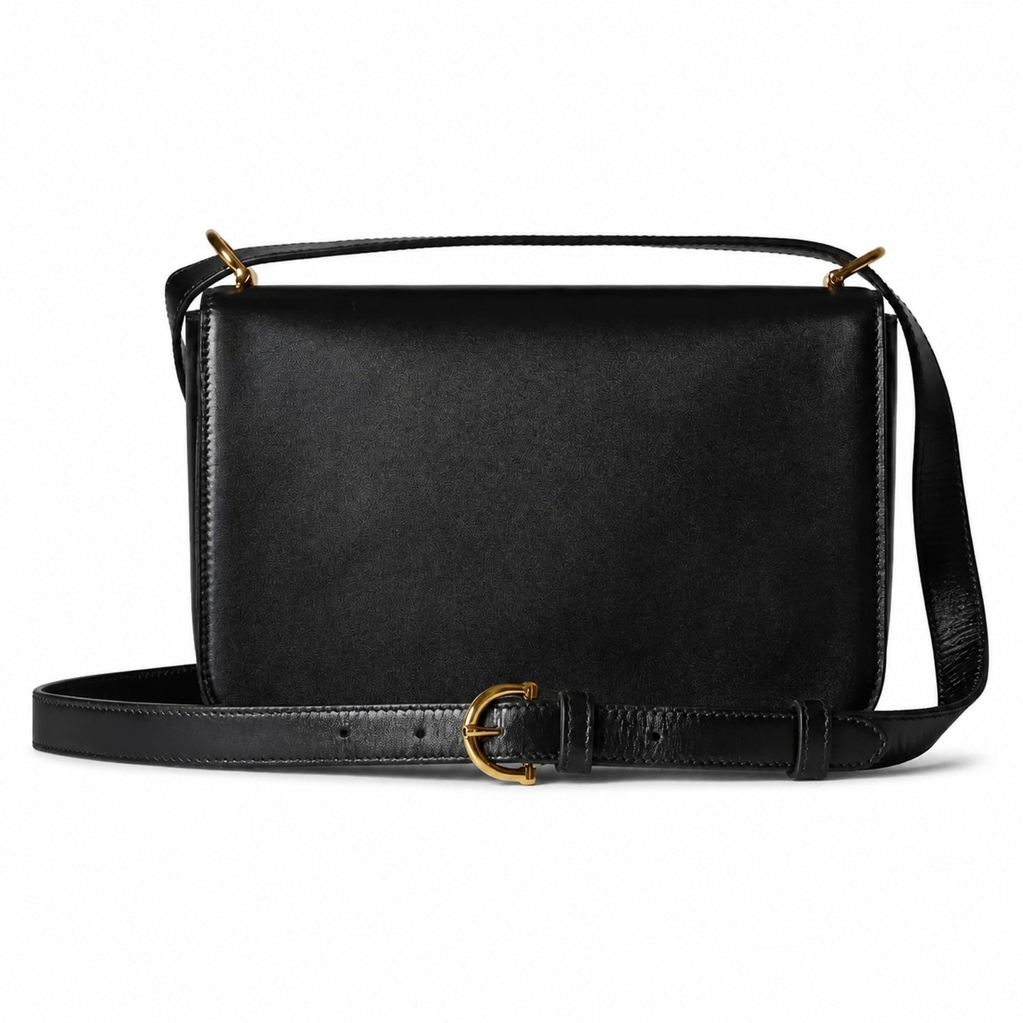 Gucci Horsebit Small Leather Black Gold Shoulder Bag