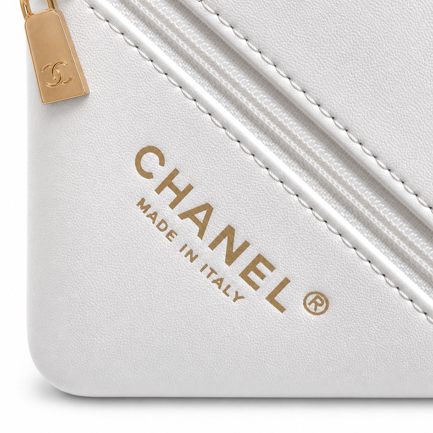 Chanel Kelly Leather White Gold Chain Bag