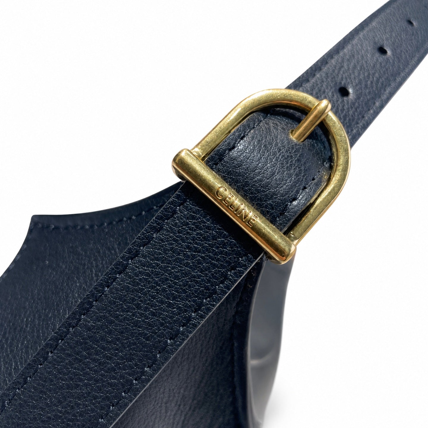 Celine Romy Leather Black Gold Bag