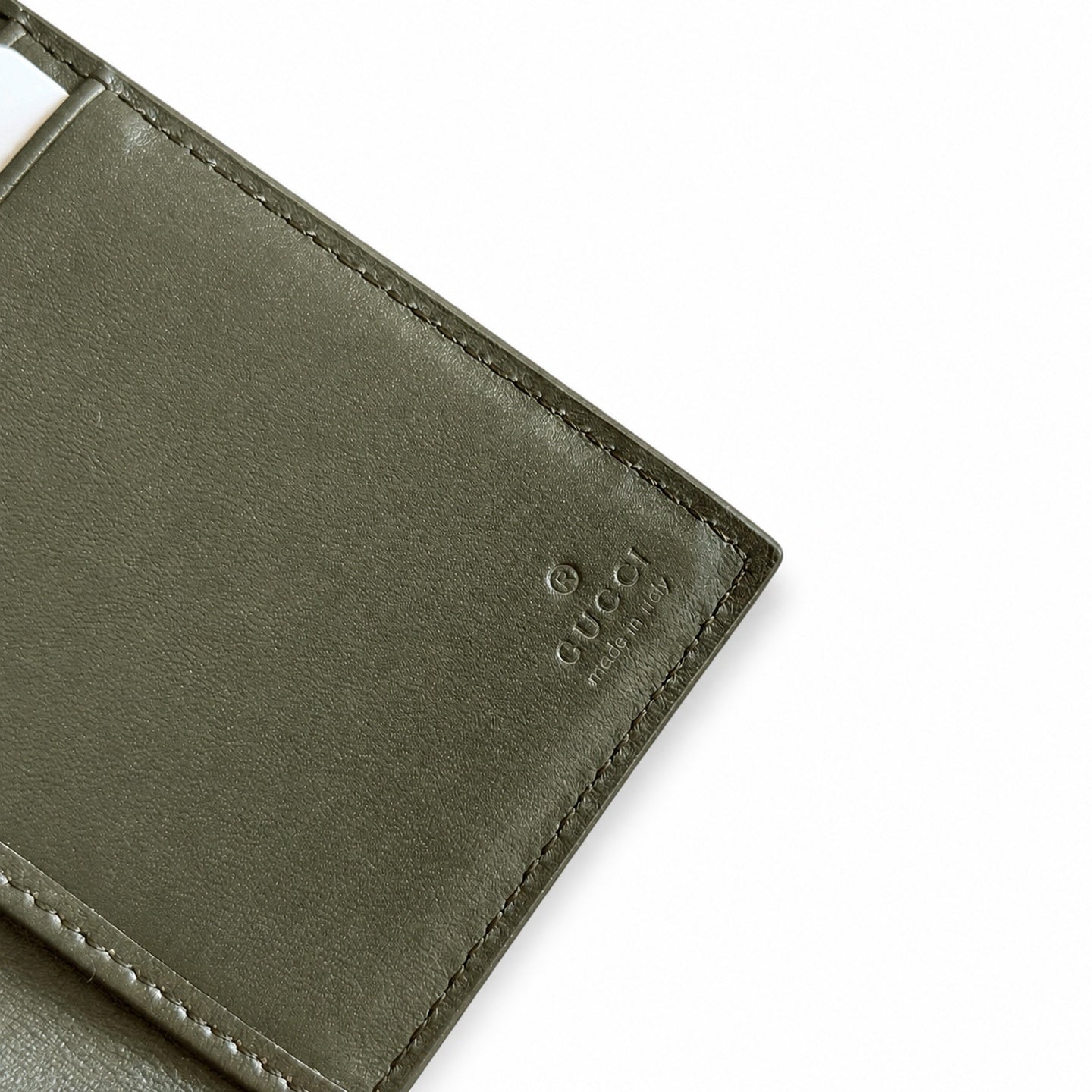 Gucci Supreme Canvas Leather Black Beige Green Card Holder
