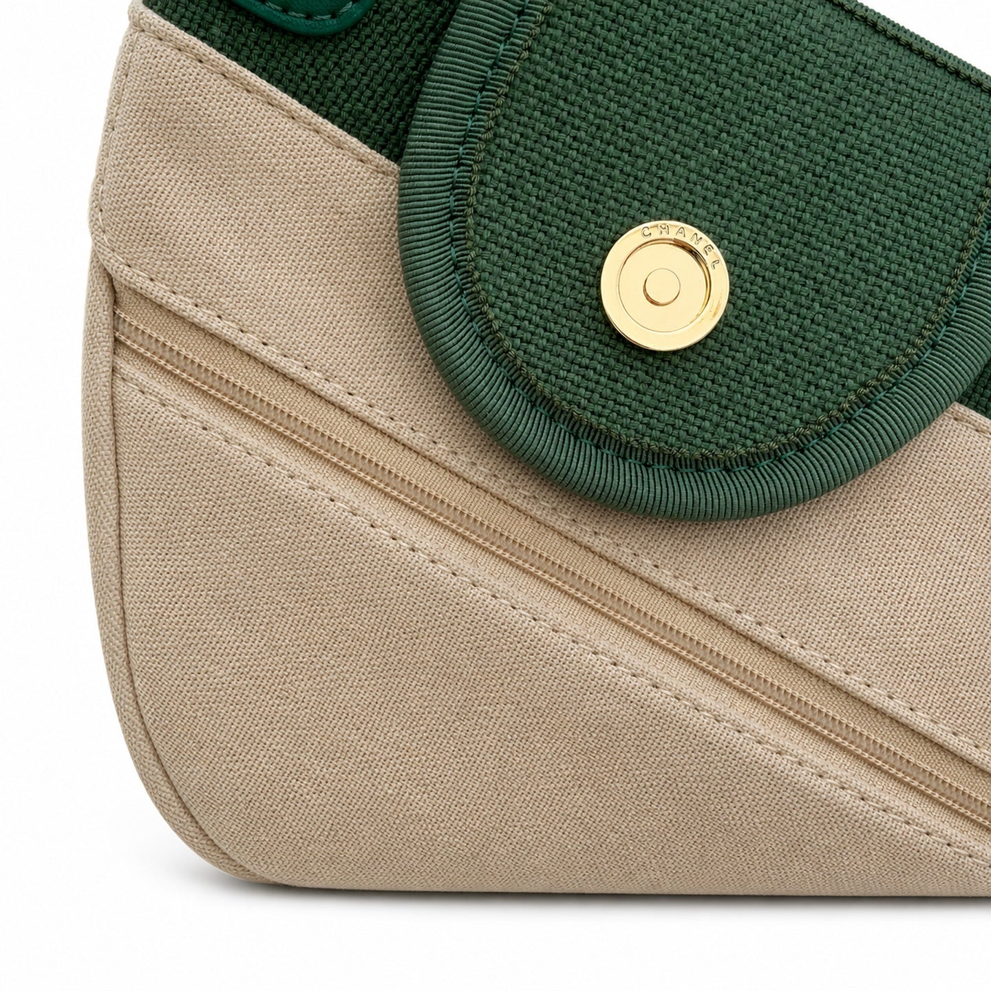Chanel Large Cotton Leather Bag
