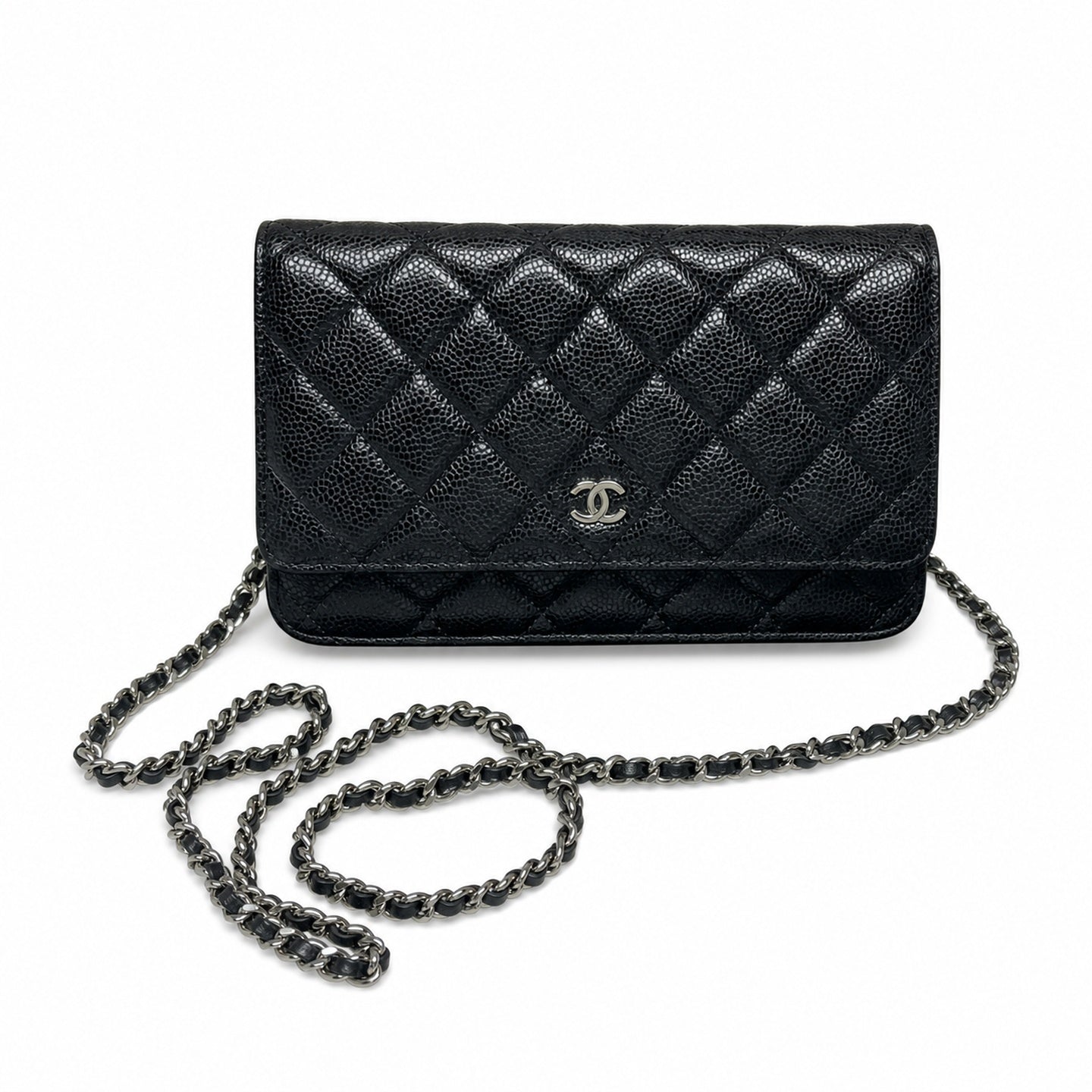 Chanel Leather Silver Bag