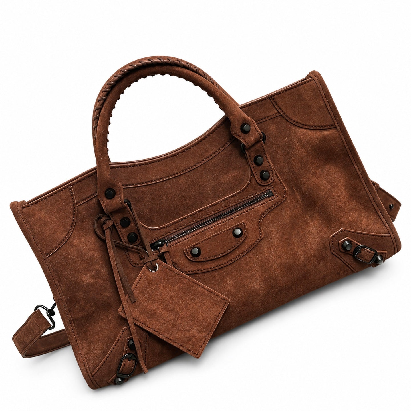 Balenciaga Le City Large Leather Brown Bag