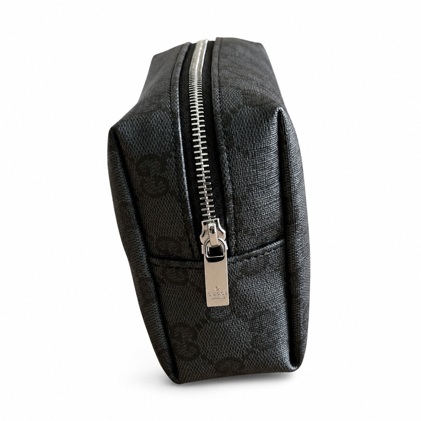 Gucci Small Canvas Leather Black Brown Gold Bag