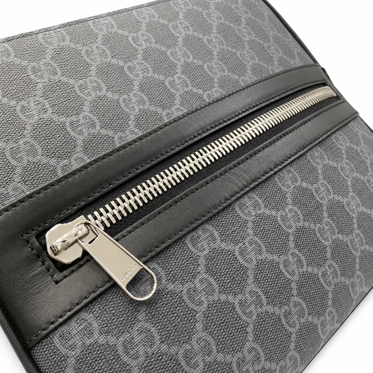 Gucci Supreme Cotton Canvas Leather Black Red Blue Green Bag