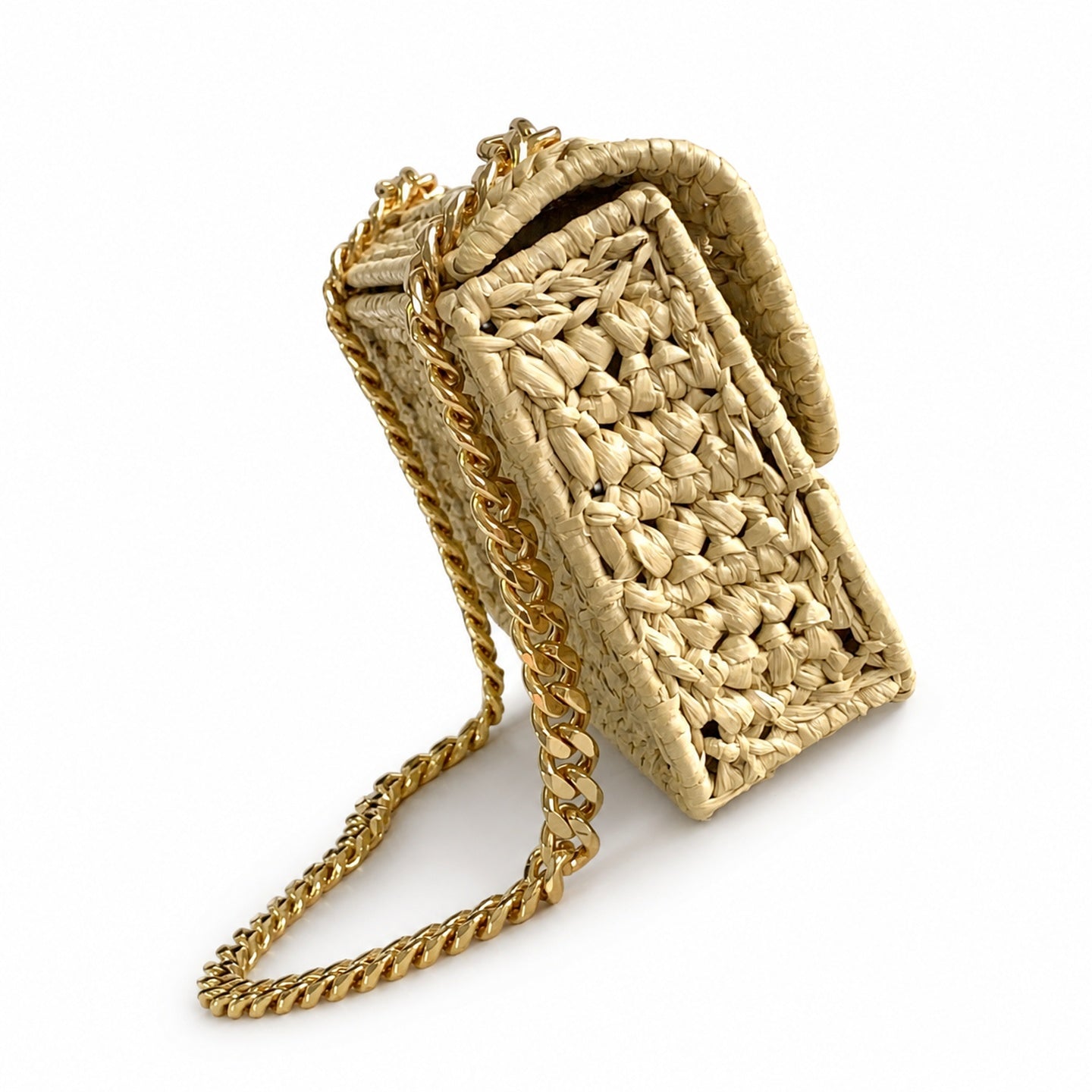 Celine Triomphe Raffia Handbag