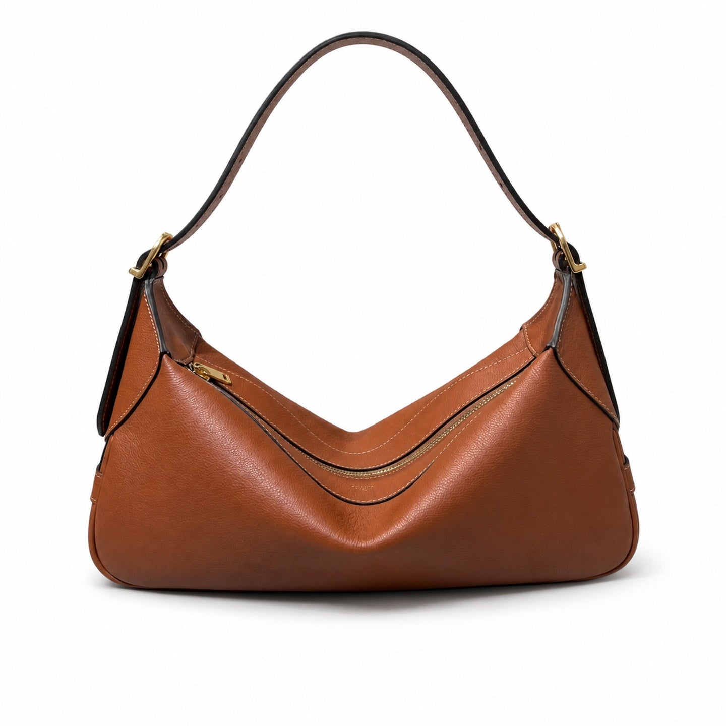 Celine Romy Leather Brown Yellow Gold Bag