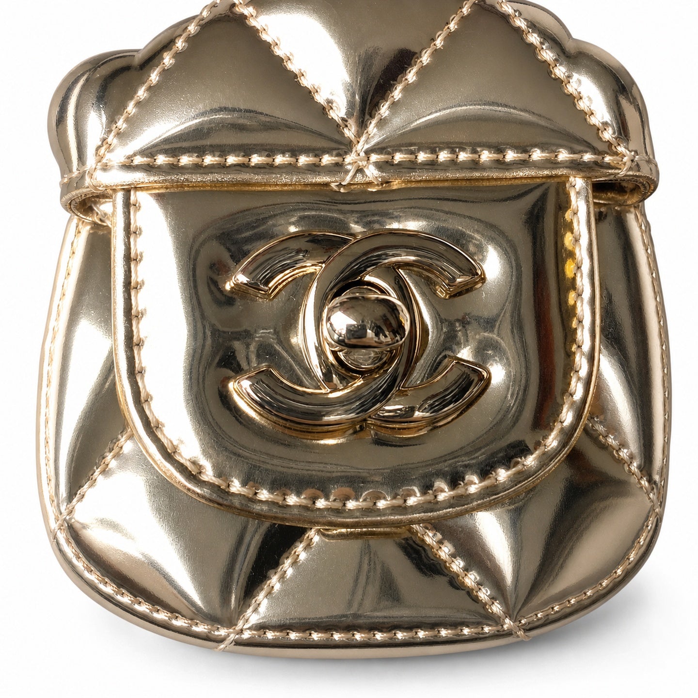 Chanel Small Gold Silver Bag