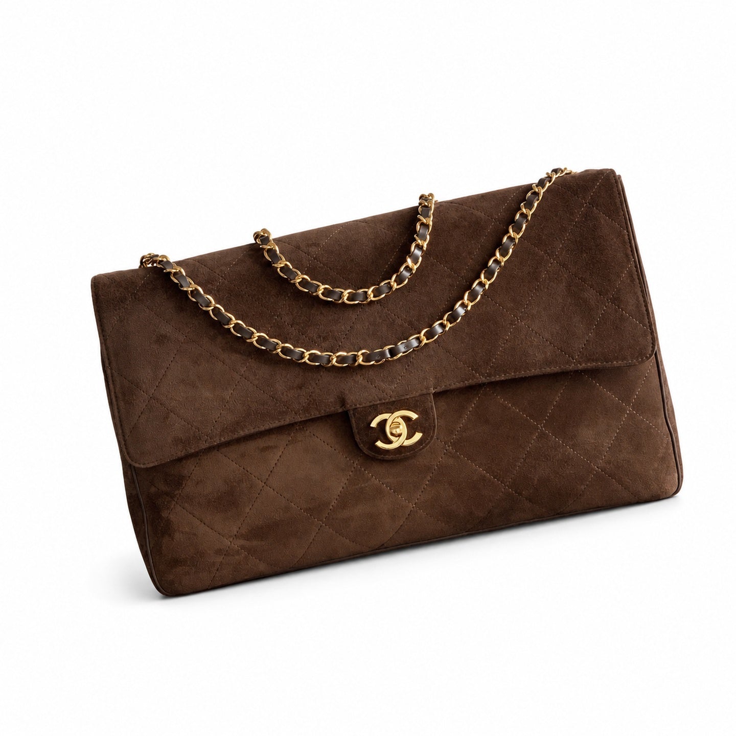 Chanel Large Leather Brown Handbag