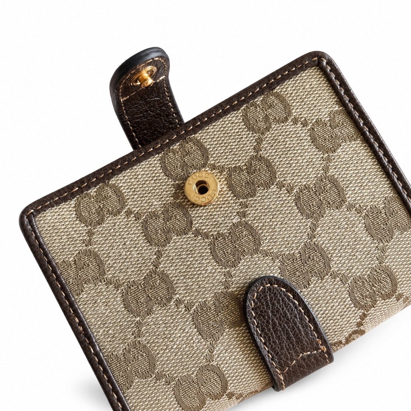 Gucci Jackie 1961 Small Canvas Leather Brown Gold Bag
