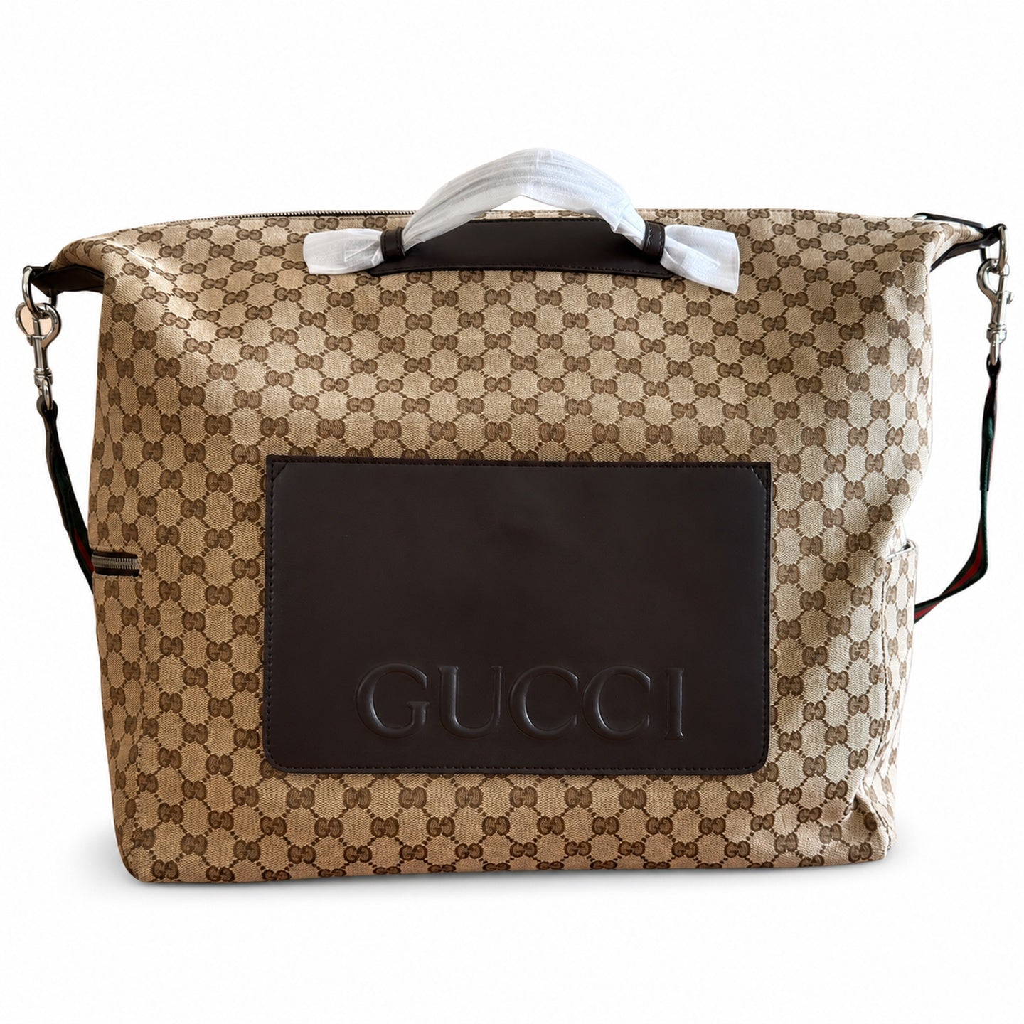 Gucci Canvas Nylon Leather Beige Brown Red Green Bag