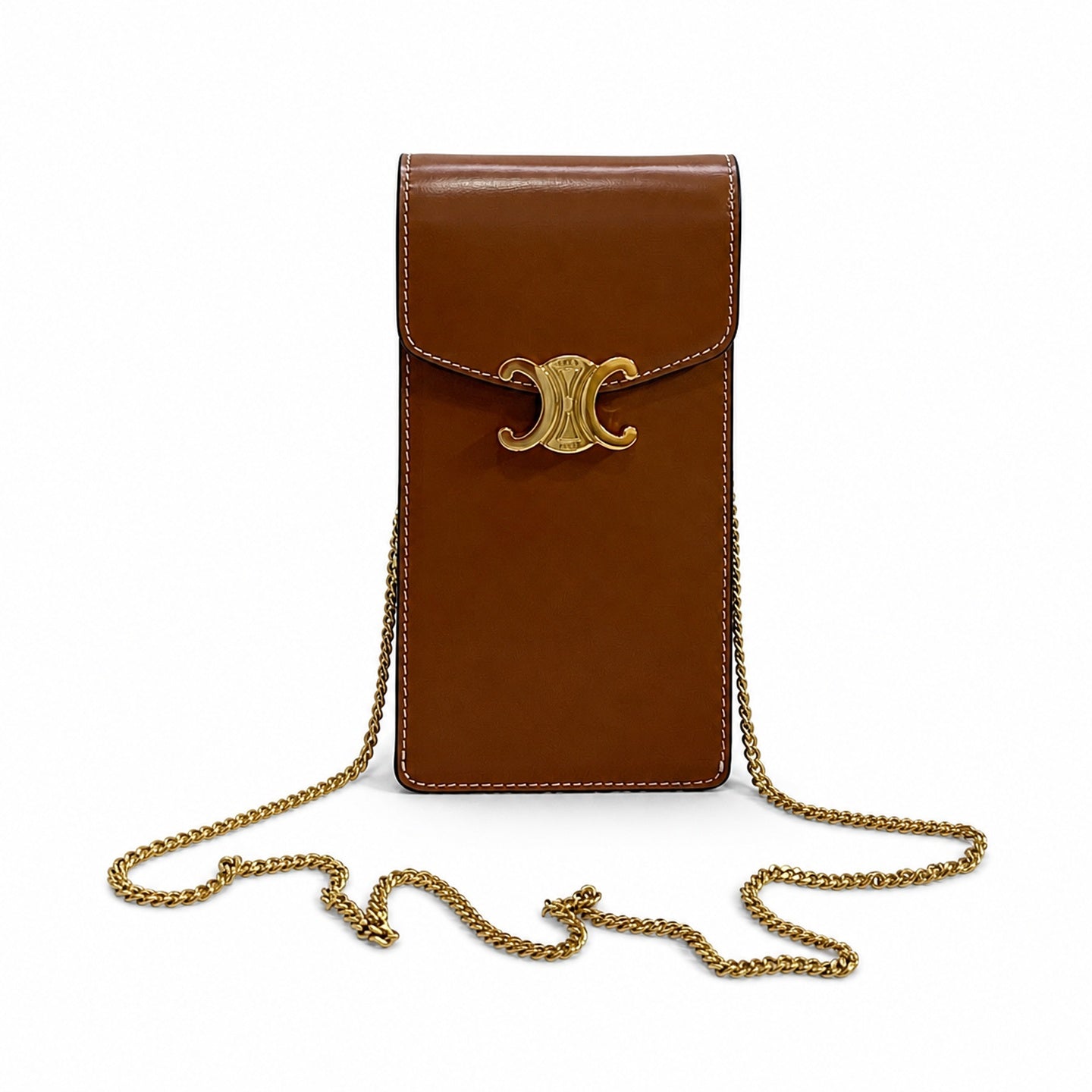 Celine Triomphe Large Brown Phone Bag