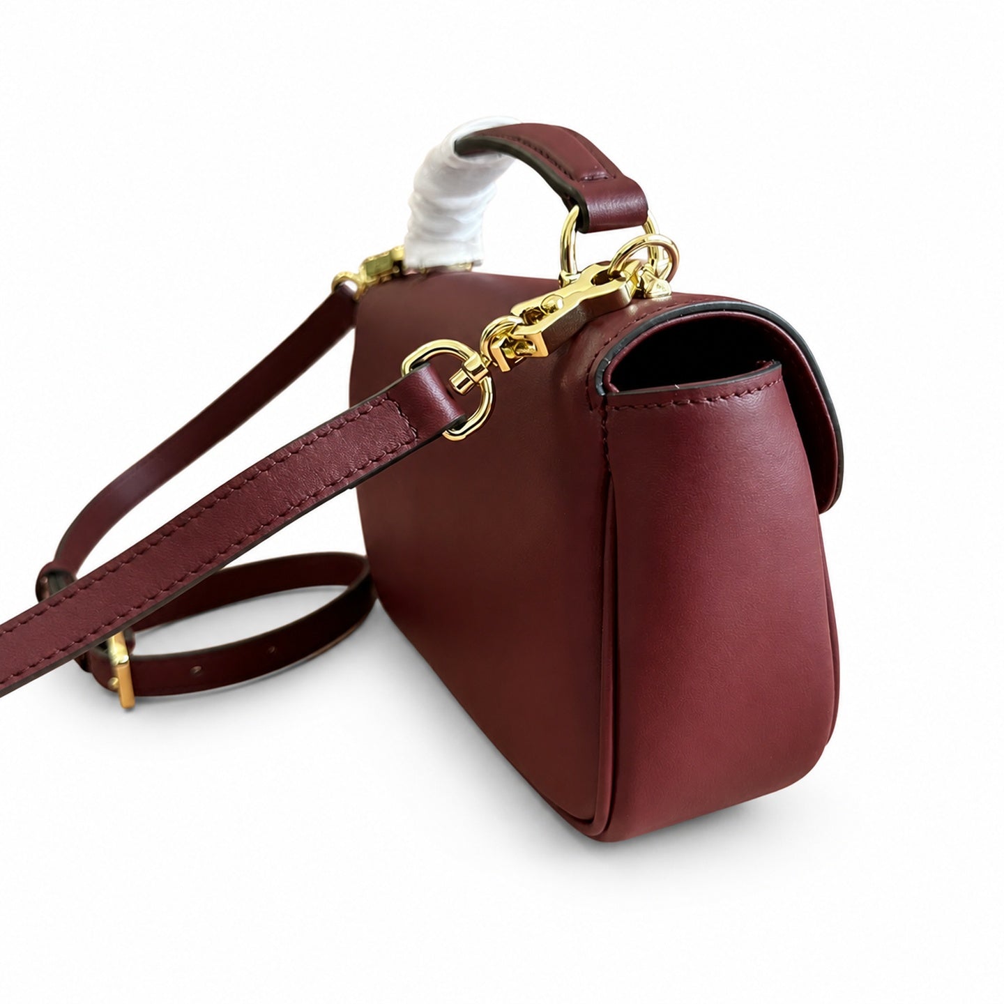 Gucci Horsebit 1955 Small Cotton Canvas Leather Beige Brown Gold Handbag