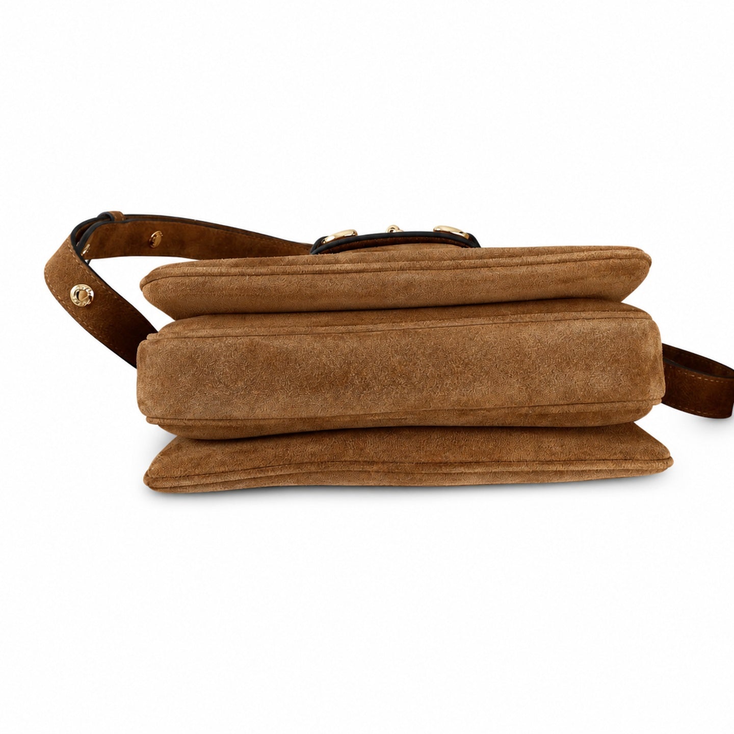 Gucci Horsebit 1955 Leather Gold Shoulder Bag